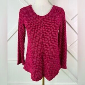 Habitat Newport Pink and Black Scrunch Long Sleeve Top